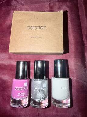 Young Nails Caption Nail Polish Set of 3 with Box